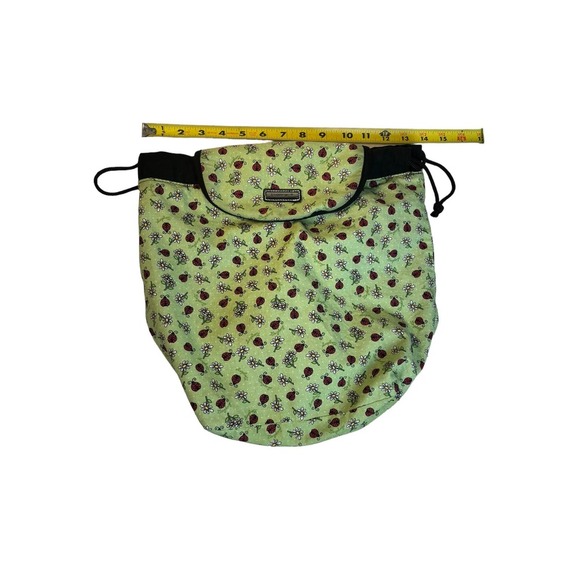Longaberger Homestead Exclusive Green Gathering Lady Bug Fabric Bag Backpack - Picture 9 of 10